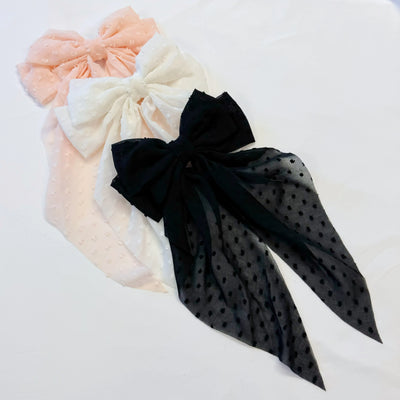 Dreamy Dotty Sheer Bow Hair Clip